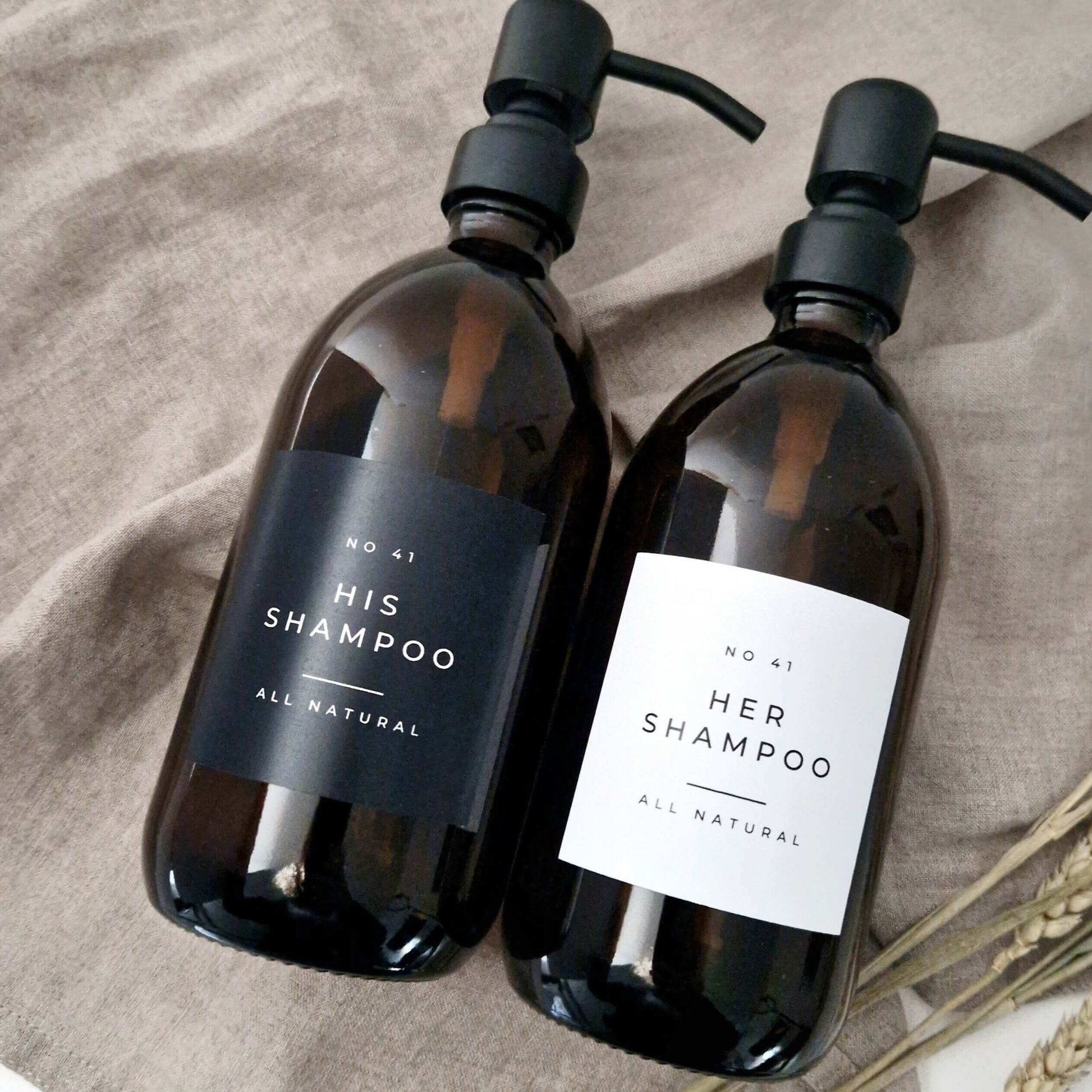Personalised Labels for shampoo, conditioner, shower gel, lotion, etc. - Put A Name On It