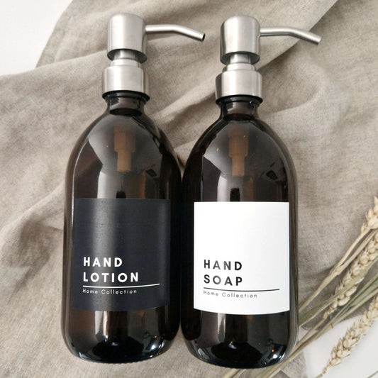 Custom label stickers for shampoo and lotion bottles