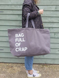 Custom text Oversized tote bag. Different colours available. - Put A Name On It