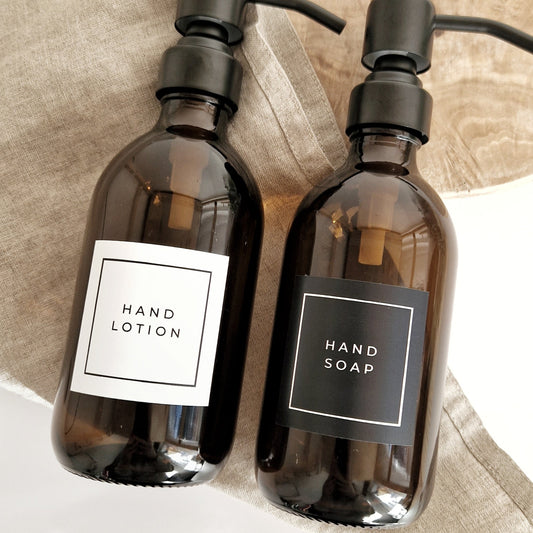 Personalised Square Labels for shampoo, conditioner, shower gel, etc. - Put A Name On It