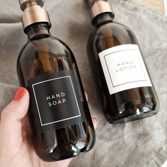 Personalised Square Labels for shampoo, conditioner, shower gel, etc. - Put A Name On It