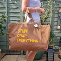 Custom Text Extra-Large Tote Bag | Personalised Oversized Canvas Bag with Any Text - Put A Name On It