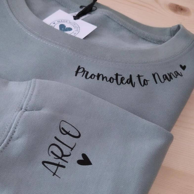I Wear My Heart On My Sleeve Personalised Sweatshirt. - Put A Name On It