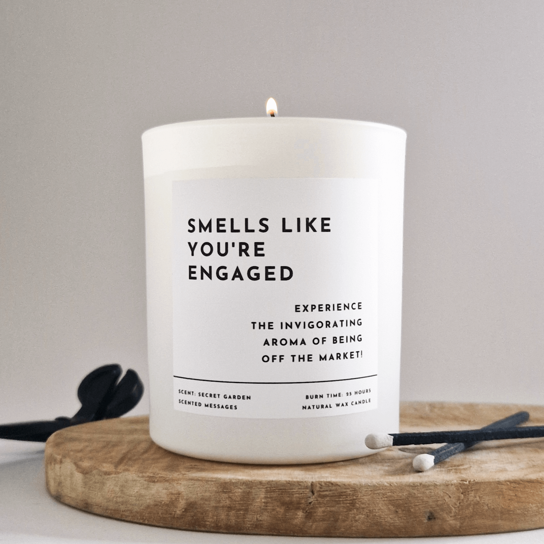 Personalised Engagement Candle. Celebrate the Start of Forever - Put A Name On It