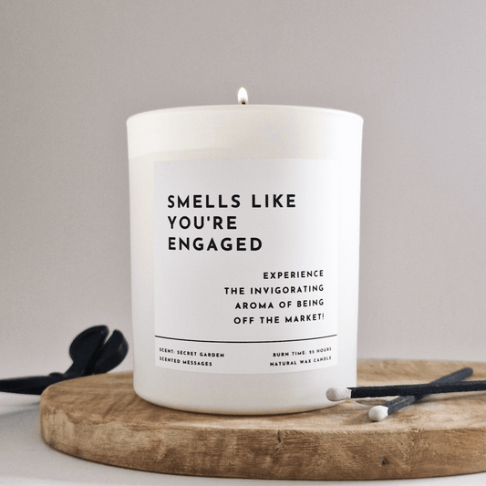 Personalised Engagement Candle. Celebrate the Start of Forever - Put A Name On It