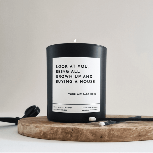 Personalised Funny New Home Candle. Homeowner gift.  Funny Housewarming Candle. - Put A Name On It