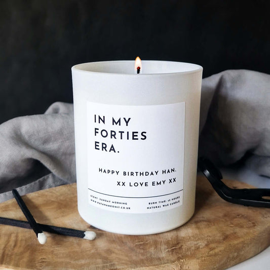Funny Birthday Candle. In My 40 Era.  Personalised Gift For Friends. - Put A Name On It