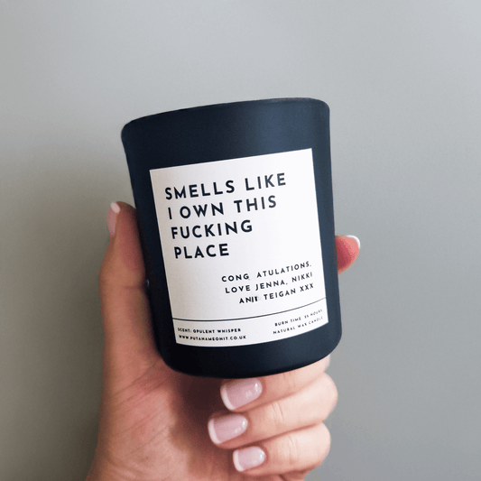 New Home Candle. Homeowner gift. New Home Gifts. Funny Housewarming Gifts. - Put A Name On It