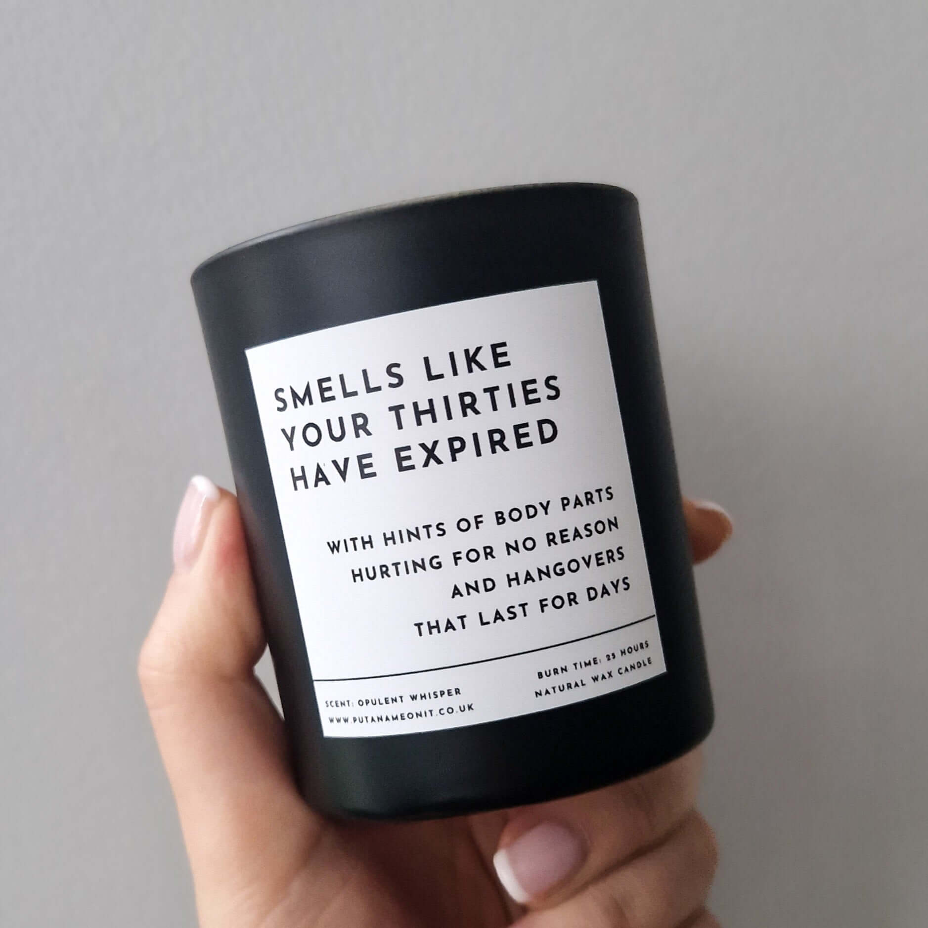 Your Thirties Have Expired. Funny, Personalised Candle For 40 Years Old. - Put A Name On It
