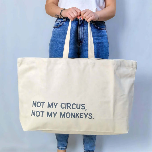 Custom Extra-Large Tote Bag – Personalised Name Tote | Personalised Oversized Canvas Bag with Any Text - Put A Name On It