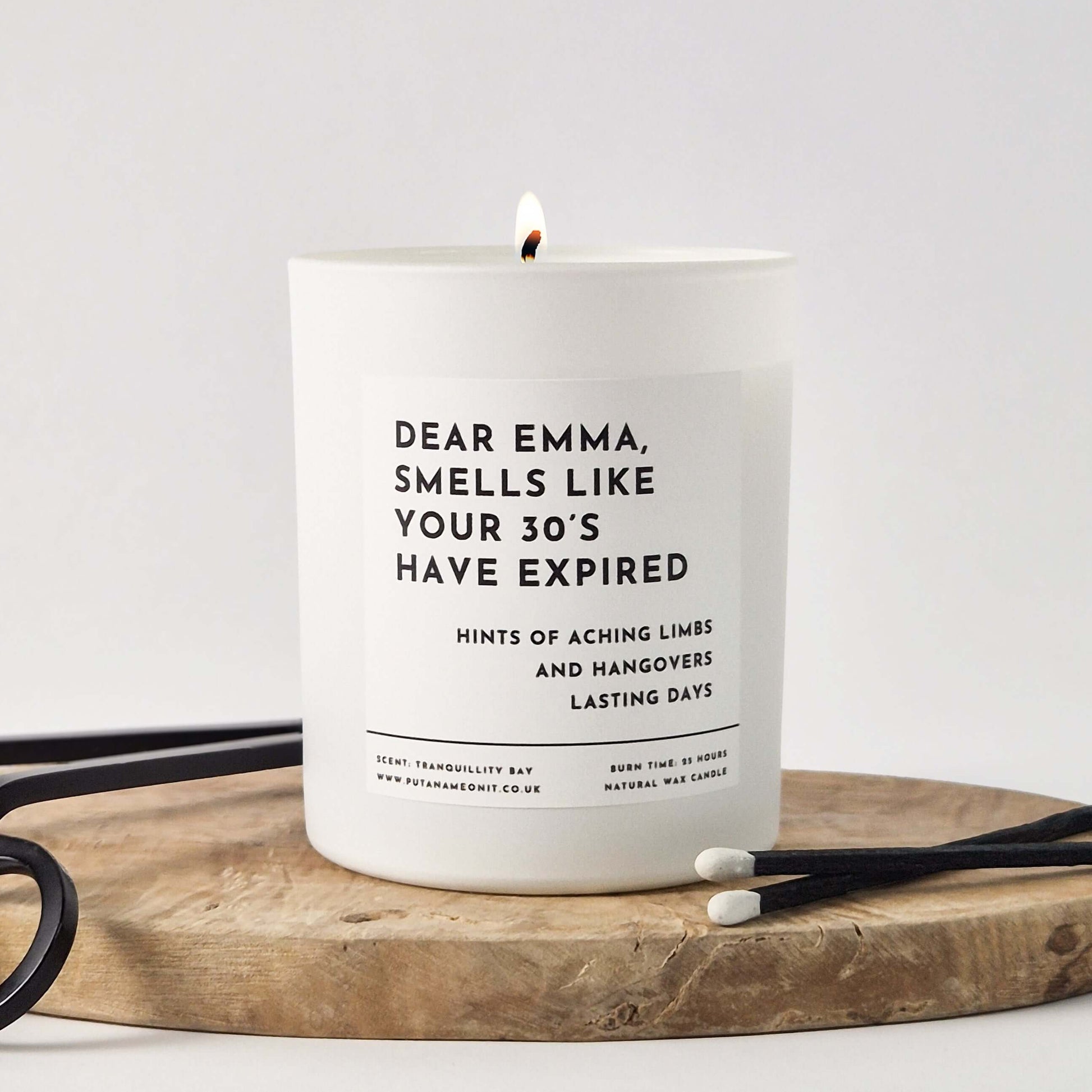 Your Thirties Have Expired. Funny, Personalised Candle For 40 Years Old. - Put A Name On It