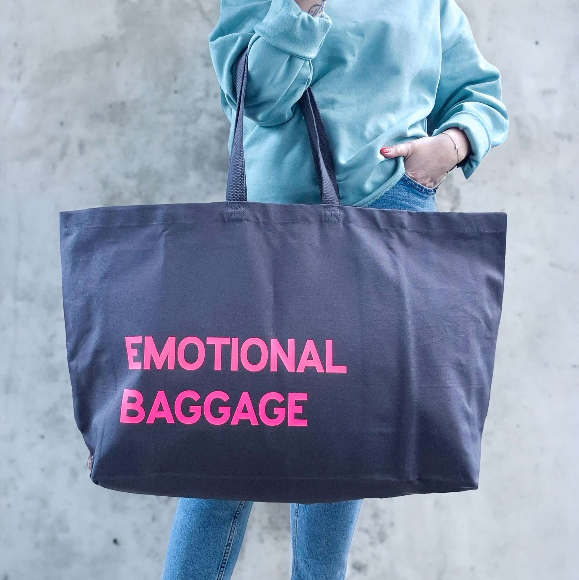 Personalised Oversized Tote Bag – Custom Text & Colours Available - Put A Name On It