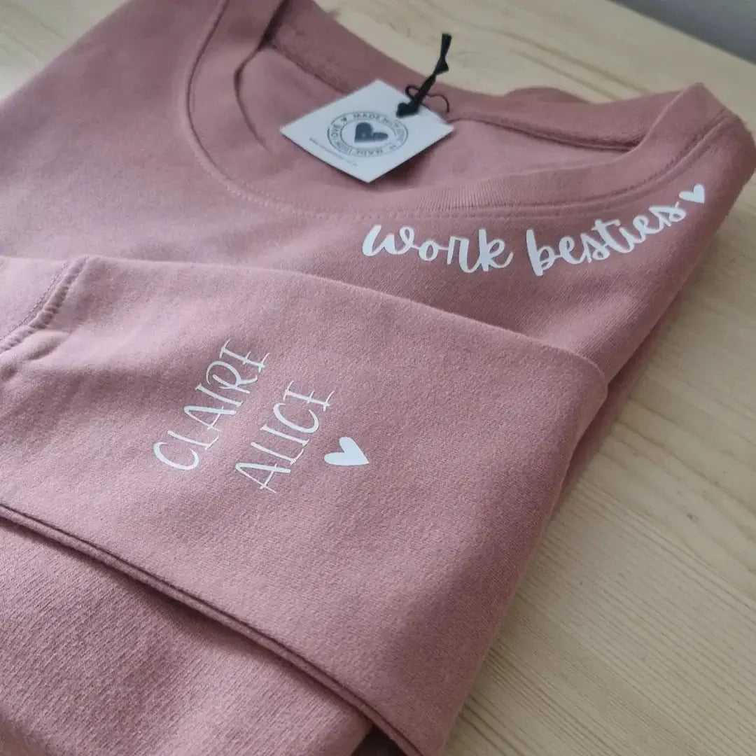 I Wear My Heart On My Sleeve Personalised Sweatshirt. - Put A Name On It
