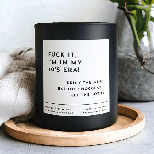Funny 40th Birthday Gift. Funny Gift for 40 Years Old. Personalised Funny 40th Birthday Candle - Put A Name On It