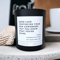 Funny New Job Gift. Personalised Gift For Friends. New Job Candle. Promotion Gifts. Holy. Promotion Candle - Put A Name On It