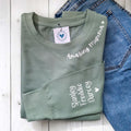 I Wear My Heart On My Sleeve Personalised Sweatshirt. - Put A Name On It