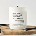 Your Thirties Have Expired. Funny, Personalised Candle For 40 Years Old. - Put A Name On It