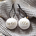 Personalised Ceramic Christmas Baubles. Christmas decorations. Christmas ornaments. Personalised ornaments - Put A Name On It