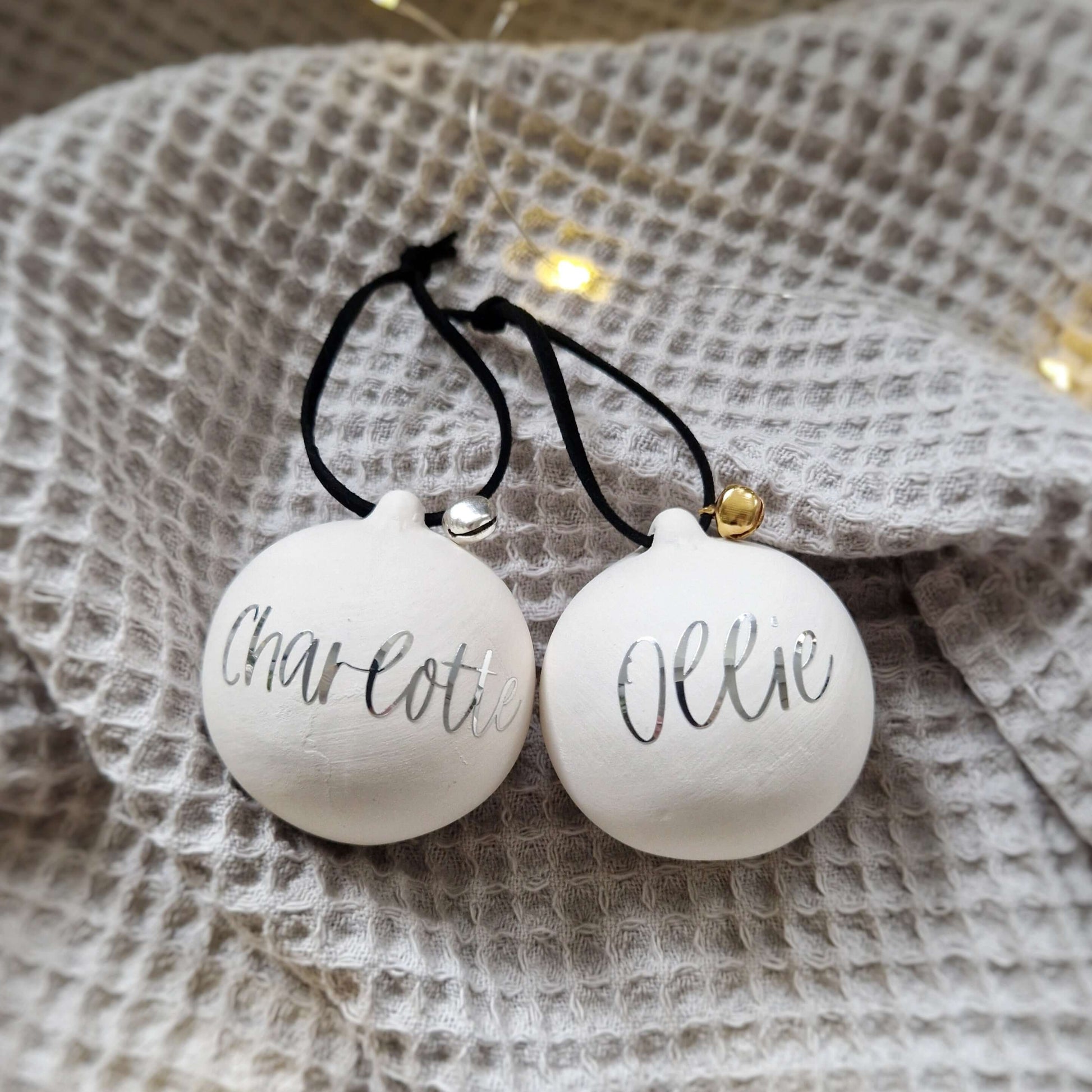 Personalised Ceramic Christmas Baubles. Christmas decorations. Christmas ornaments. Personalised ornaments - Put A Name On It