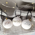 Personalised Ceramic Christmas Baubles. Christmas decorations. Christmas ornaments. Personalised ornaments. Christmas Gifts - Put A Name On It