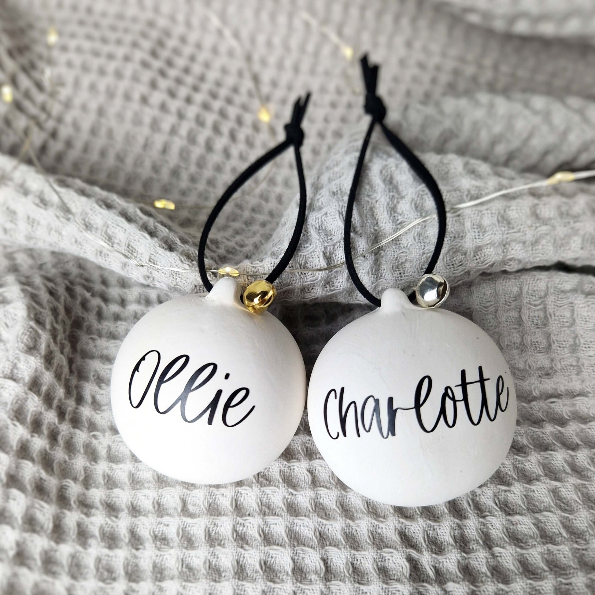 Personalised Ceramic Christmas Baubles. Christmas decorations. Christmas ornaments. Personalised ornaments - Put A Name On It