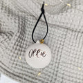 Personalised Ceramic Christmas Baubles. Christmas decorations. Christmas ornaments. Personalised ornaments. Christmas Gifts - Put A Name On It