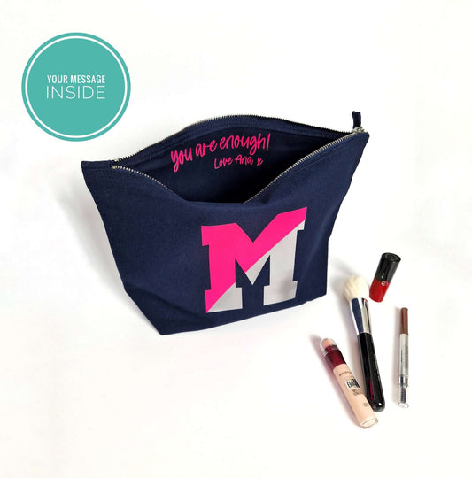 Personalised pouch with message inside. Different Colours Available. - Put A Name On It