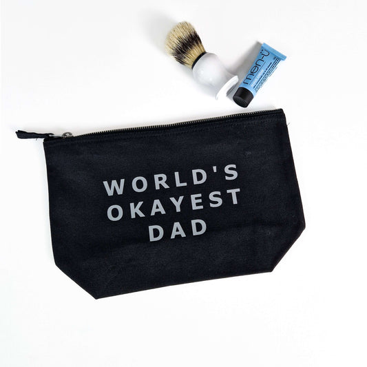 Okayest dad. Gift pouch with personalised message inside. Different Colours Available. - Put A Name On It