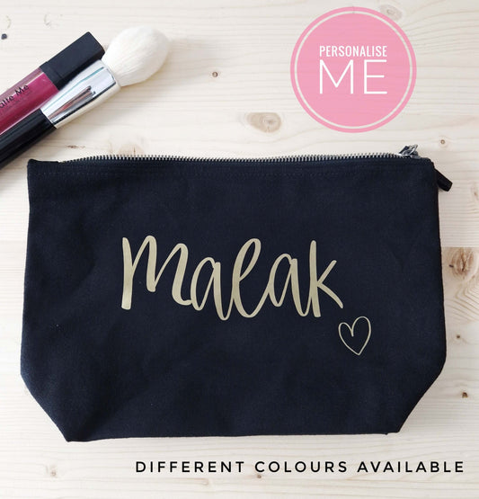 Make up Bag -  pouch with personalised message inside. - Put A Name On It