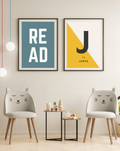 Custom Initial Wall Art. Personalised Scandi inspired print. Initial Print. - MoNat&Bag
