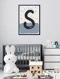 Personalised Scandi inspired print. Initial Print. Custom Initial Wall Art. - MoNat&Bag