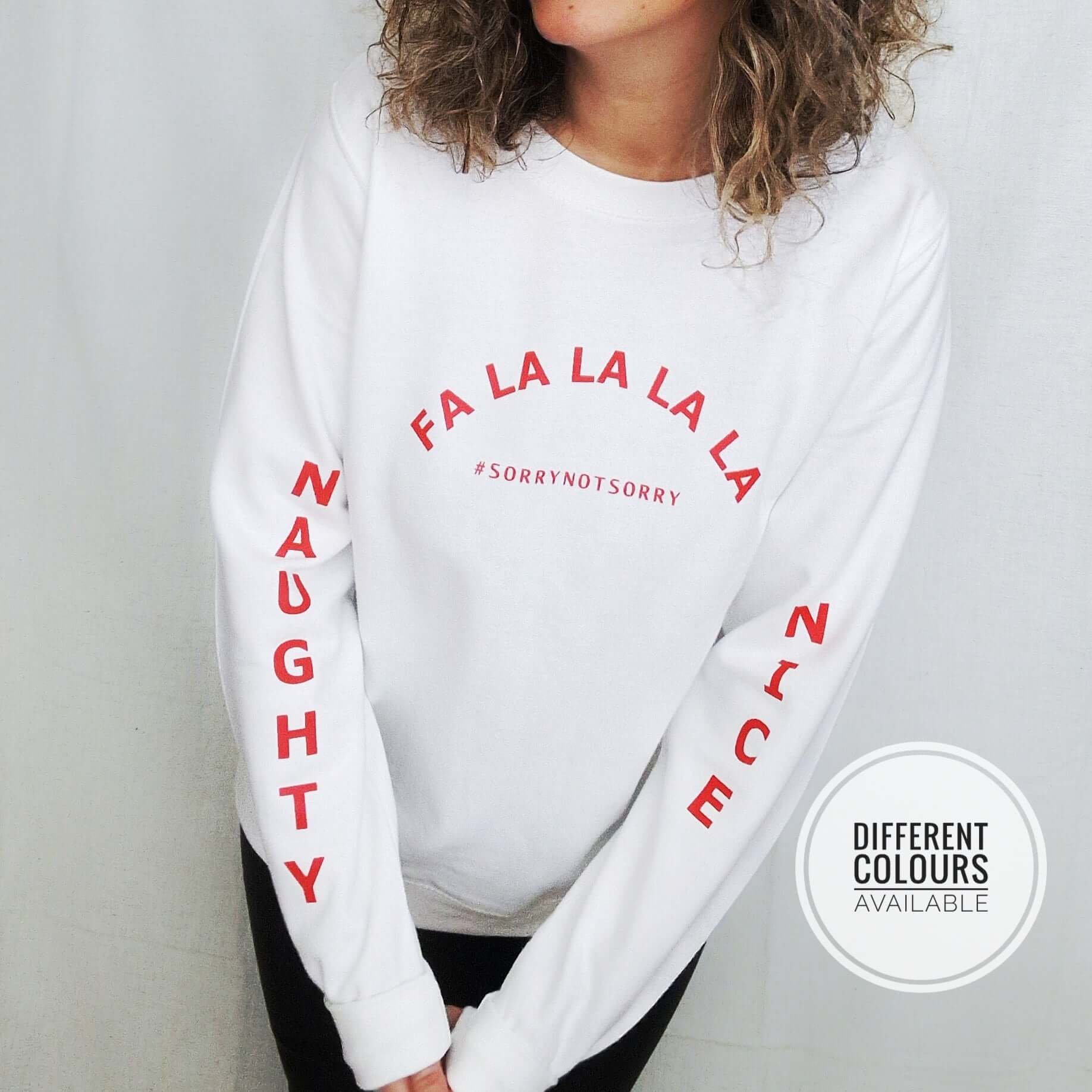 Naughty or Nice Christmas Sweatshirt. Christmas Jumper. Funny Christmas Jumper - Put A Name On It