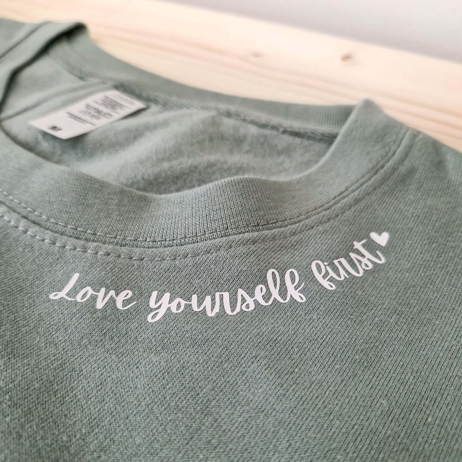 White Slogan Print Sweatshirt main image 1