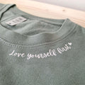 Personalised Slogan Sweatshirt. Motivational quote sweatshirt - Put A Name On It