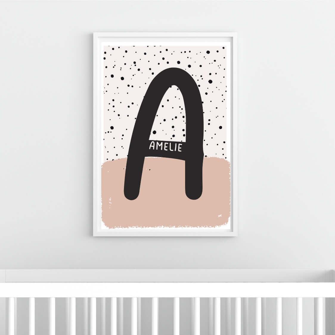 Personalised Scandi inspired print. Initial Print. Custom Initial Wall Art. - MoNat&Bag