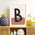 Personalised Scandi inspired print. Initial Print. Custom Initial Wall Art. - MoNat&Bag