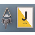 Custom Initial Wall Art. Personalised Scandi inspired print. Initial Print. - MoNat&Bag