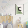 Custom Initial Wall Art. Personalised Scandi inspired print. Initial Print. - MoNat&Bag